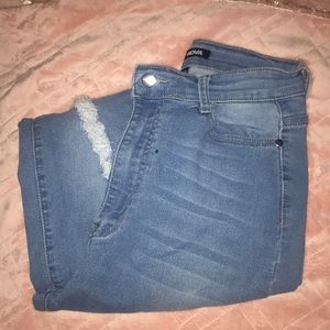 Distressed jeans
